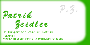 patrik zeidler business card